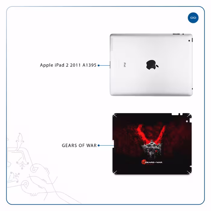 برچسب پوششی ماهوت مدل Gears-Of-War-Game مناسب برای تبلت اپل iPad 2 2011 A1395