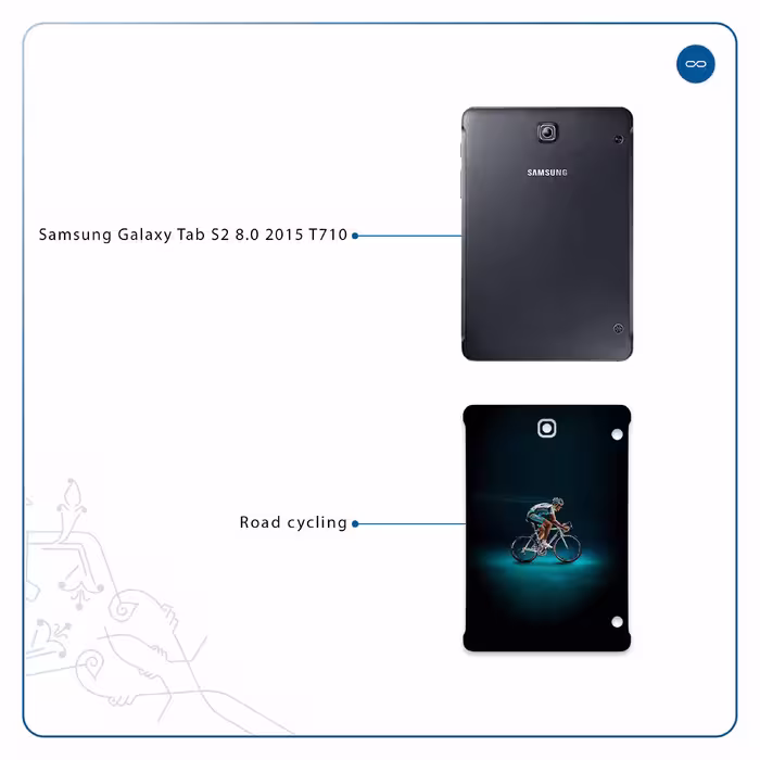 برچسب پوششی ماهوت مدل Road cycling مناسب برای تبلت سامسونگ Galaxy Tab S2 8.0 2015 T710