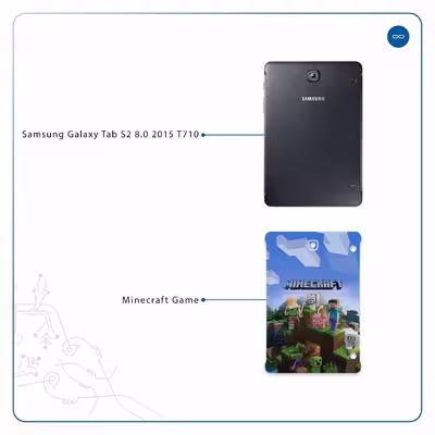 برچسب پوششی ماهوت مدل Minecraft-Game مناسب برای تبلت سامسونگ Galaxy Tab S2 8.0 2015 T710