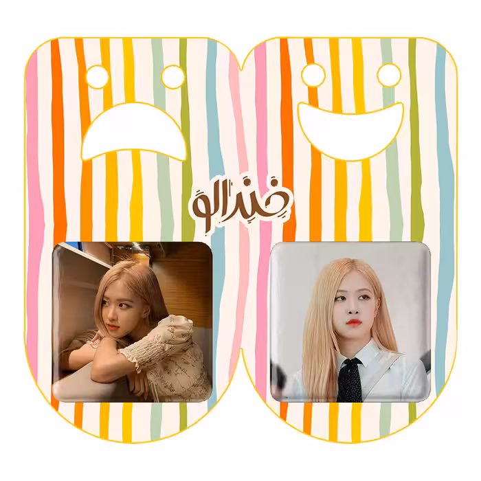 پیکسل خندالو مدل رزی بلک پینک کد 1437614380 مجموعه 2 عددی