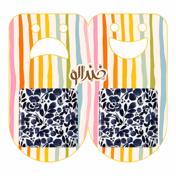 پیکسل خندالو مدل گل گلی کد 2205 به همراه مگنت