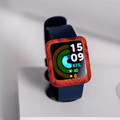 برچسب ماهوت طرح Red_Flower مناسب برای ساعت هوشمند شیائومی Redmi Watch 2 Lite