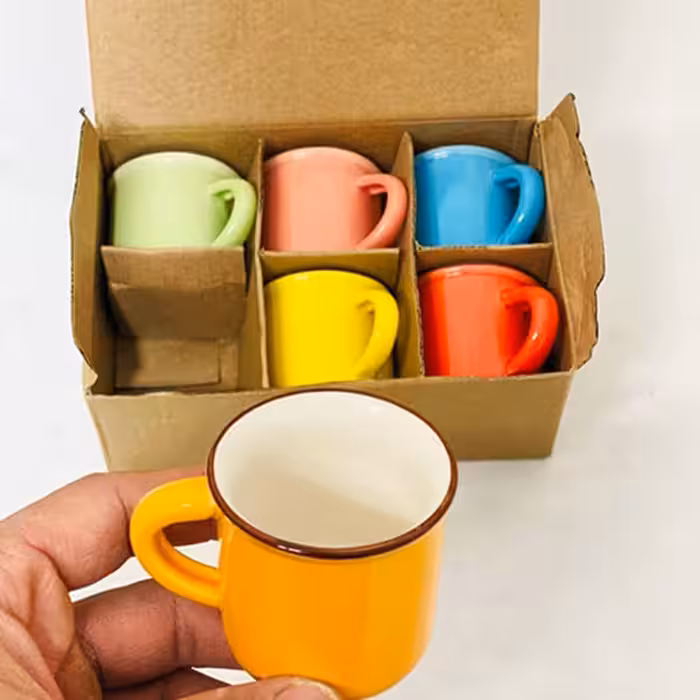 فنجان قهوه خوری سرامیکی مدل espresso بسته 6 عددی