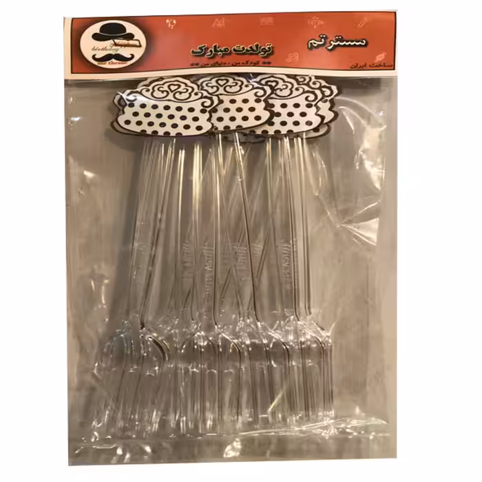 چنگال یکبارمصرف مسترتم طرح خال خال پلاس مجموعه 20 عددی