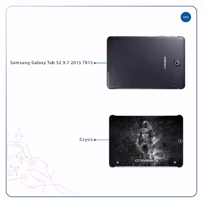 برچسب پوششی ماهوت مدل Crysis مناسب برای تبلت سامسونگ Galaxy Tab S2 9.7 2015 T815