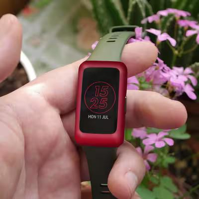 برچسب ماهوت طرح Matte-Warm-Red مناسب برای ساعت هوشمند هوآوی Band 7