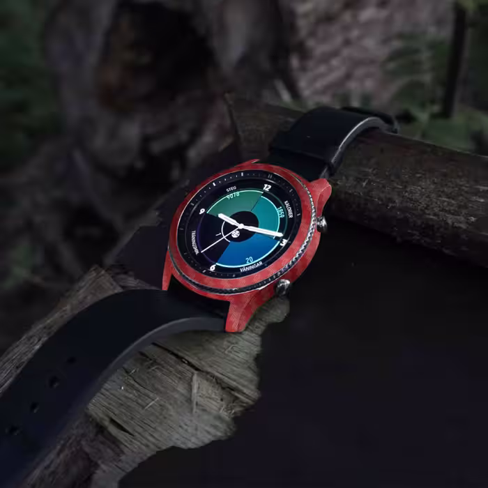 برچسب ماهوت طرح Red-Fiber مناسب برای ساعت هوشمند سامسونگ Galaxy Gear S3 Classic