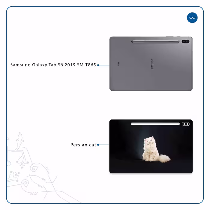 برچسب پوششی ماهوت مدل Persian cat مناسب برای تبلت سامسونگ Galaxy Tab S6 2019 SM-T865