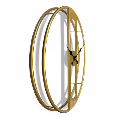 ساعت دیواری آرام مدل سه بعدی فلزی کد 6013