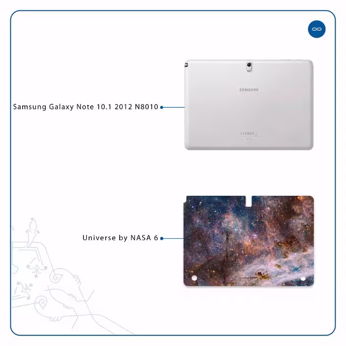 برچسب پوششی ماهوت مدل Universe-by-NASA-6 مناسب برای تبلت سامسونگ Galaxy Note 10.1 2012 N8010