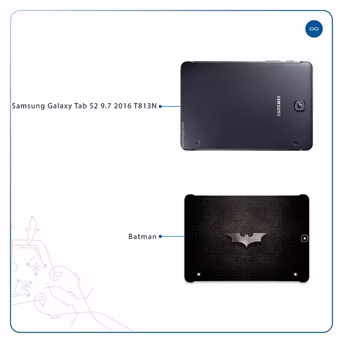 برچسب پوششی ماهوت مدل Batman مناسب برای تبلت سامسونگ Galaxy Tab S2 9.7 2016 T813N