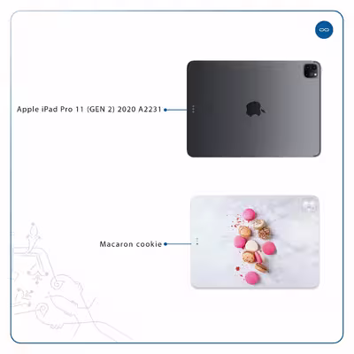 برچسب پوششی ماهوت مدل Macaron cookie مناسب برای تبلت اپل iPad Pro 11 (GEN 2) 2020 A2231