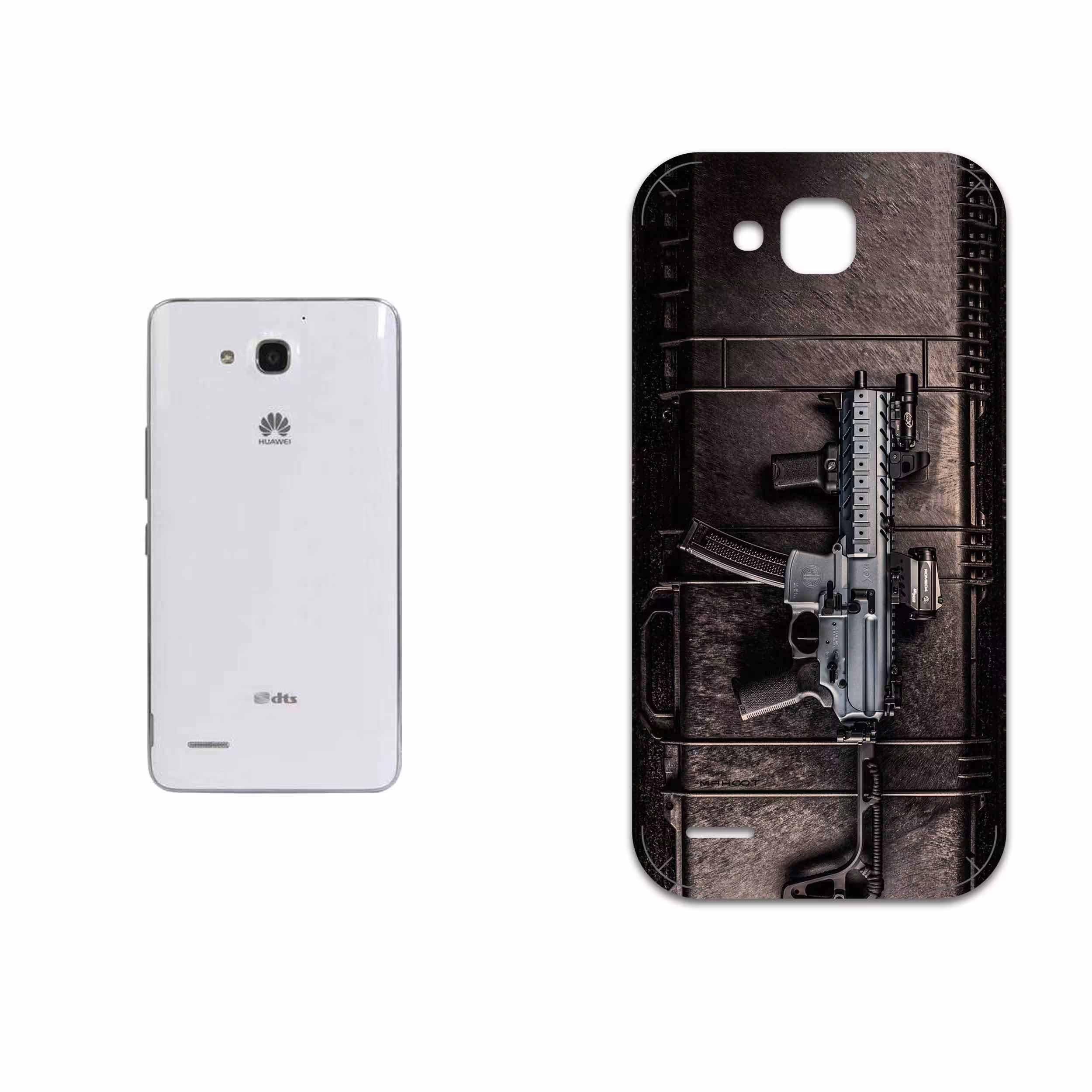 برچسب پوششی ماهوت مدل Gun مناسب برای گوشی موبایل آنر 3X G750