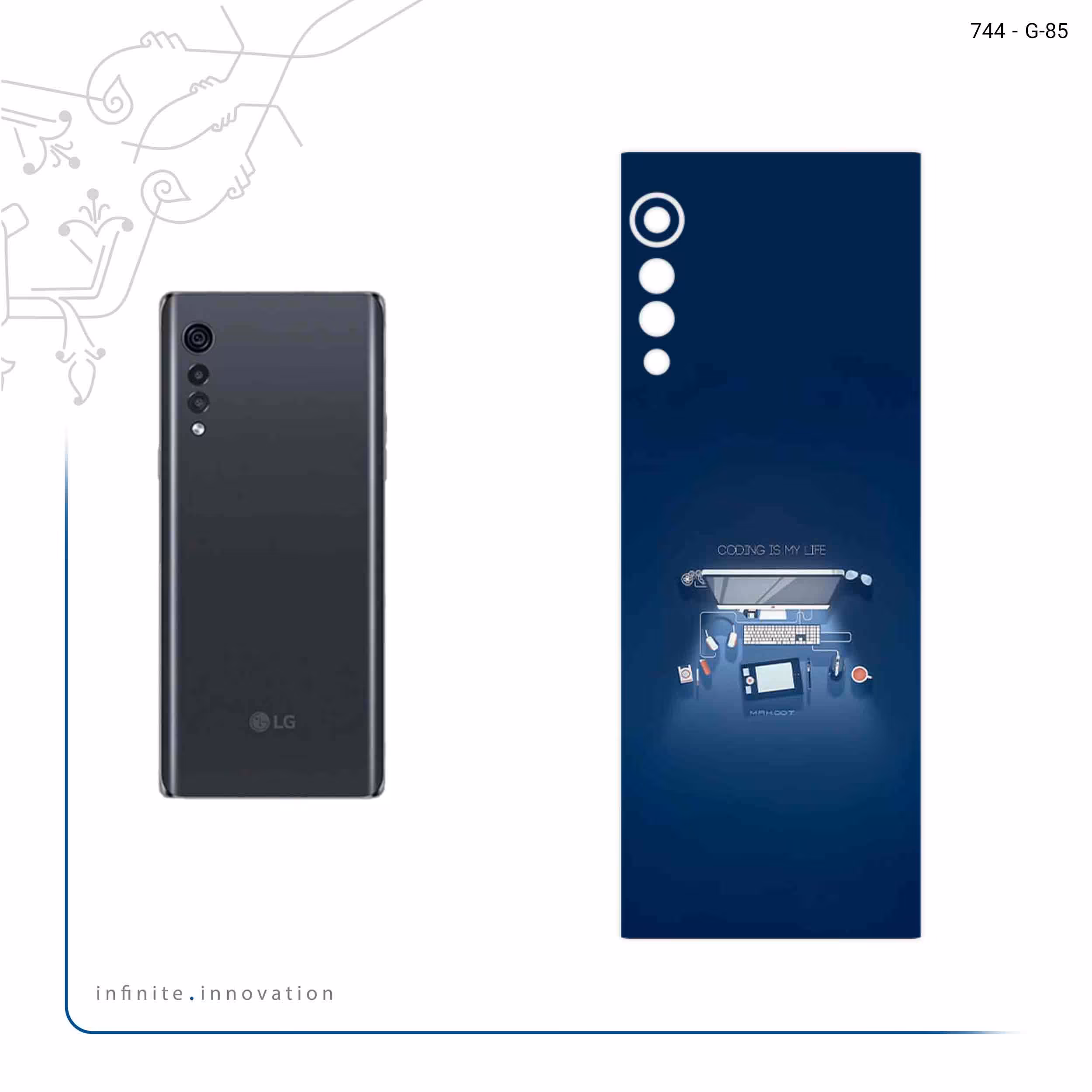 برچسب پوششی ماهوت مدل Programming 3 مناسب برای گوشی موبایل ال جی Velvet 5G
