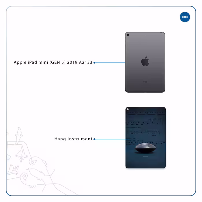 برچسب پوششی ماهوت مدل Hang Instrument مناسب برای تبلت اپل iPad mini (GEN 5) 2019 A2133