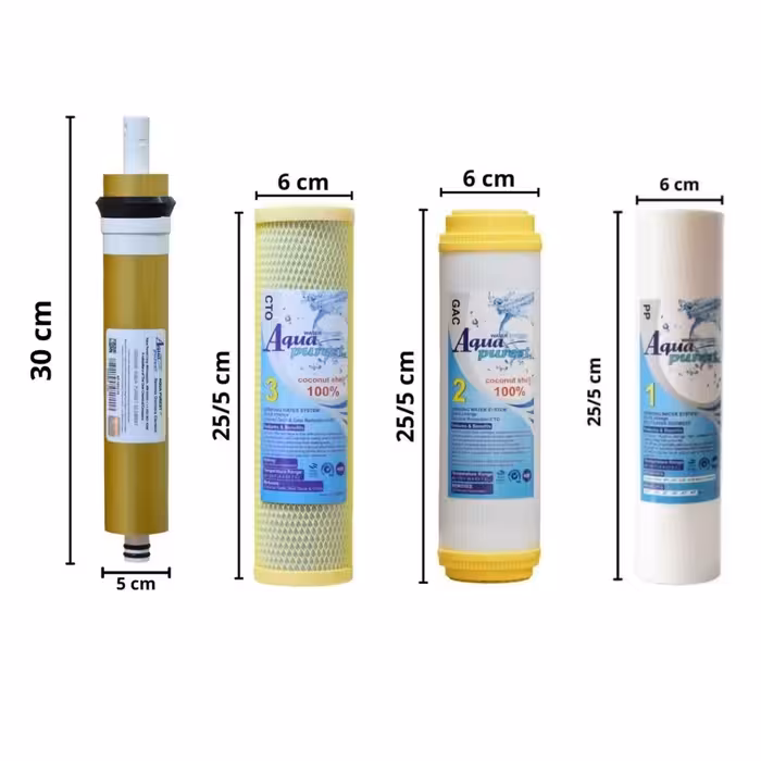 فیلتر دستگاه تصفیه آب آکوا پیورست مدل GOLDEN- PRO TW04 مجموعه 4 عددی