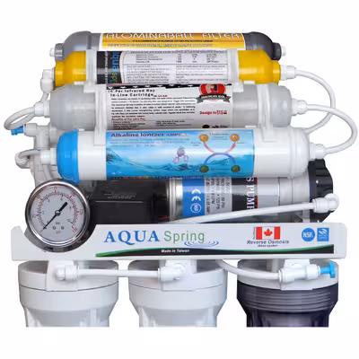 دستگاه تصفیه کننده آب آکوآ اسپرینگ مدل RO-NF7400 به همراه فیلتر تصفیه آب بسته 3 عددی