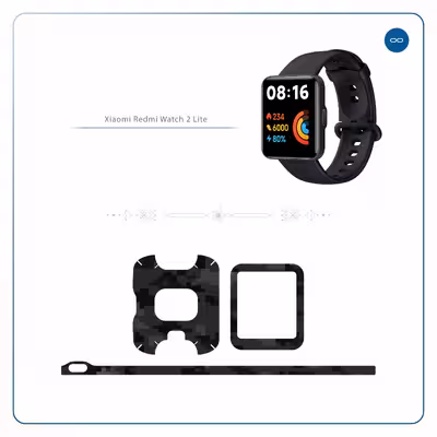 برچسب ماهوت طرح Night_Army_Pixel مناسب برای ساعت هوشمند شیائومی Redmi Watch 2 Lite