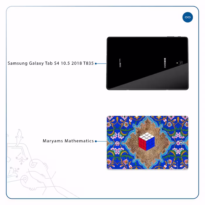 برچسب پوششی ماهوت مدل Maryams Mathematics مناسب برای تبلت سامسونگ Galaxy Tab S4 10.5 2018 T835