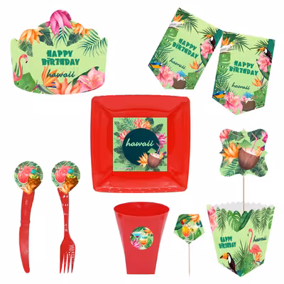  مجموعه 72 عددی تم تولد طرح هاوایی
