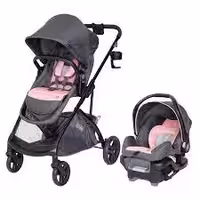 کالسکه کریر بیس کریر بیبی ترند امریکا رنگ مشکی-صورتی جدید  baby trend  PINK-GREY / USA
