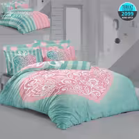 سرویس لحاف روتختی 2 نفره چاپی تنسل برند ترکاز(Turkaz) کد 2099