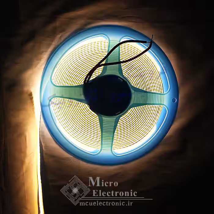 نواری COB تراکم 320 آفتابی 12 ولت رول 5 متری