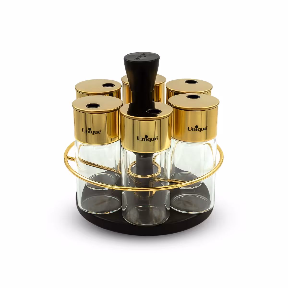 ست ادویه 6 عددی طلایی گردان یونیک UN-1640