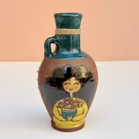 گلدان کوزه ای گلس طرح چهار