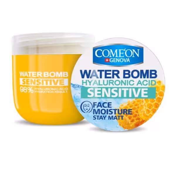 کرم بمب آبرسان کامان حاوی عسل مناسب پوست حساسCome’on Face Moisture Water Bomb With Hyaluronic Acid & Honey For Sensitive Skin