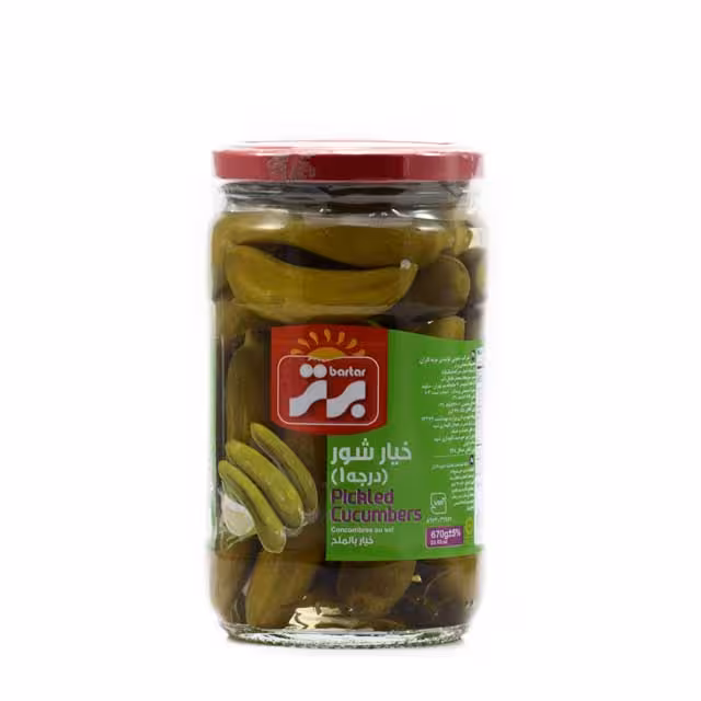 خیار شور درجه 1 برتر 700 گرمی