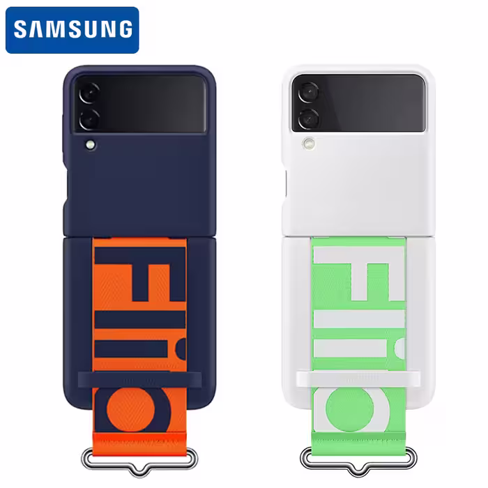 قاب سیلیکونی اصلی سامسونگ زد فلیپ 3 Samsung Galaxy Z Flip3 5G Silicone Cover with Strap