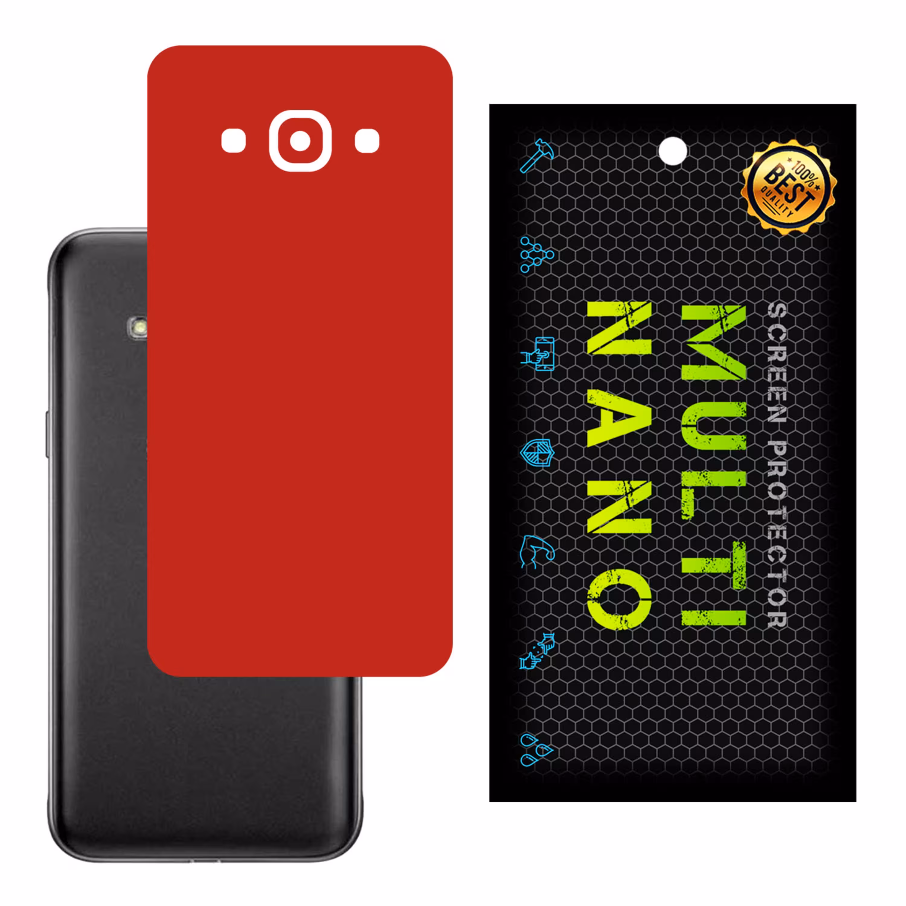 برچسب پوششی MultiNano مدل X-F1M-Red برای پشت موبایل  سامسونگJ3 Pro 2016