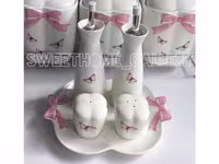 ست 5 پارچه با طرح پایپون و پروانه