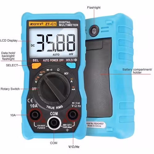 مولتی متر زویی اوتورنج ZOYI ZT-C1