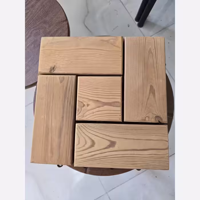 تایل چوب ترموود پنج تیکه 19میل آسیاچمن ابعاد 30در30،ضدآب و قابل حمل و نصب درهرمحیط (پس کرایه)
