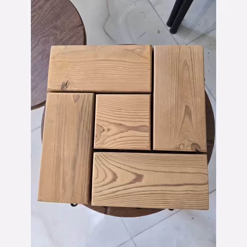 تایل چوب ترموود پنج تیکه 19میل آسیاچمن ابعاد 30در30،ضدآب و قابل حمل و نصب درهرمحیط (پس کرایه)