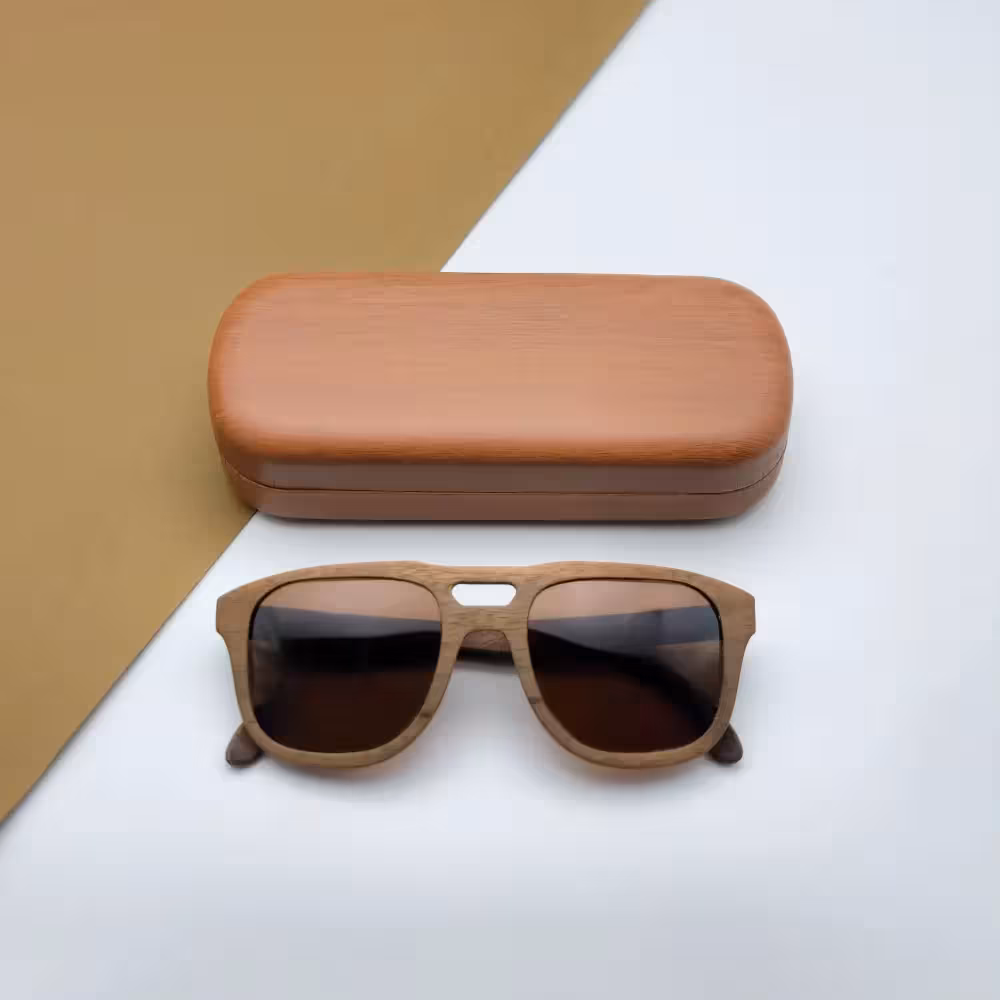 عینک چوبی دست‌ساز میدو مدل O006