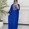 پیراهن ماکسی گلدوزی هندی رنگی 6039