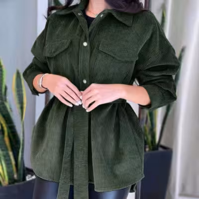 مانتو اسپرت زنانه مخمل کبریتی مدل ژاکلین