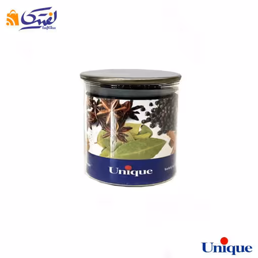 ظرف ادویه شیشه ای یونیک درب استیل 8 سانتی متری (قطر 6) UN-1289