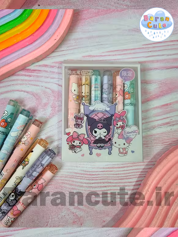 هایلایتر فانتزی وارداتی قلمی طرح کورومی و دوستان