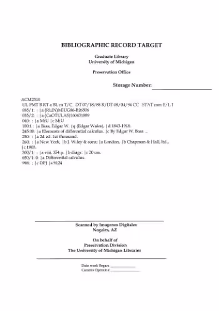 خرید و دانلود نسخه کامل کتاب Elements of differential calculus