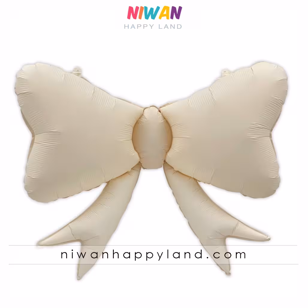 بادکنک فویلی پاپیون کرم