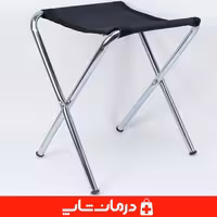 خرید صندلی برزنتی صندلی تاشو فلزی کوچک صندلی تاشو سفری مشکی