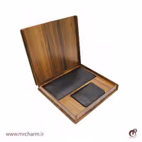 ست هدیه چرم مردانه کیف پول و جاکارتی mrc1318-17
