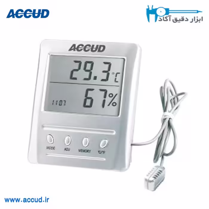 دما سنج و رطوبت سنج محیط داخلی و خارجی Accud (آکاد) مدل HTC-70