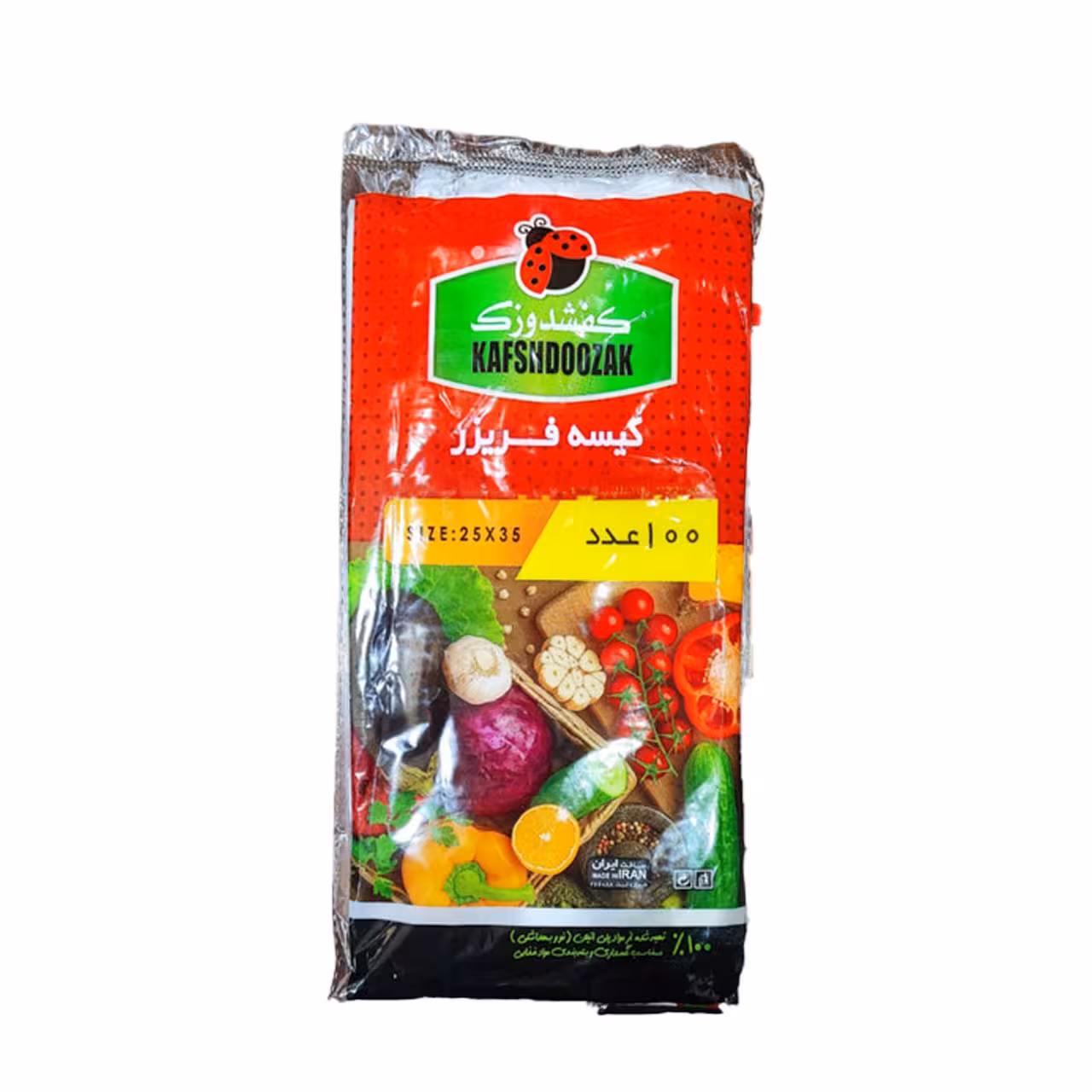 کیسه فریزر کفشدوزک 100 عددی