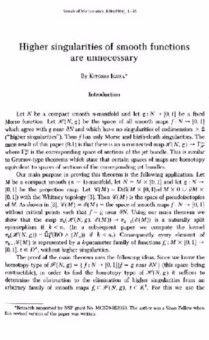 خرید و دانلود نسخه کامل کتاب Higher singularities of smooth functions are unnecessary