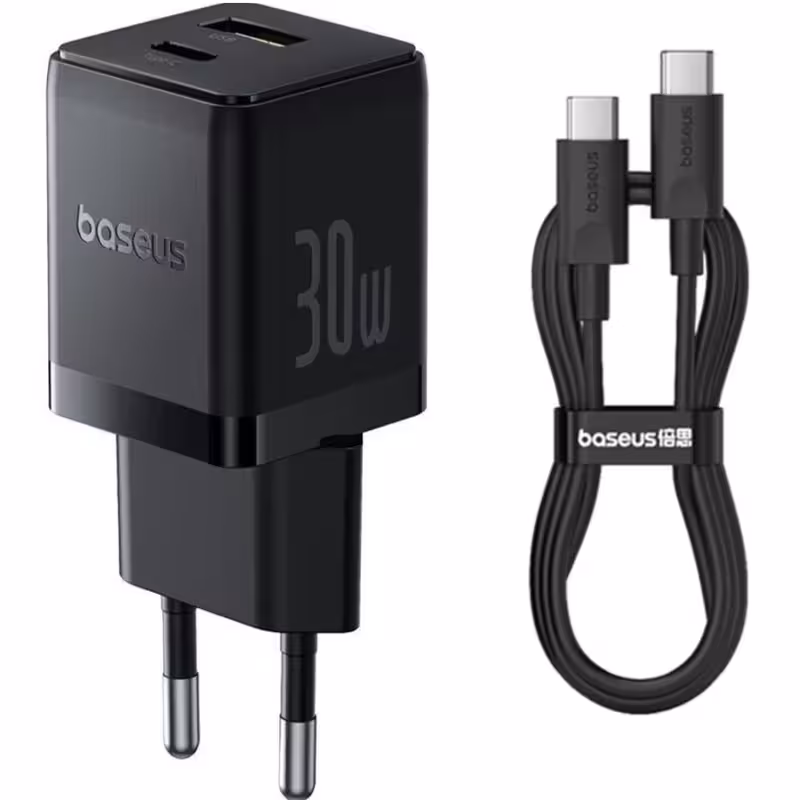 شارژر دیواری 30 وات بیسوس مدل Palm 30W به همراه کابل USB-C | آرکا 90